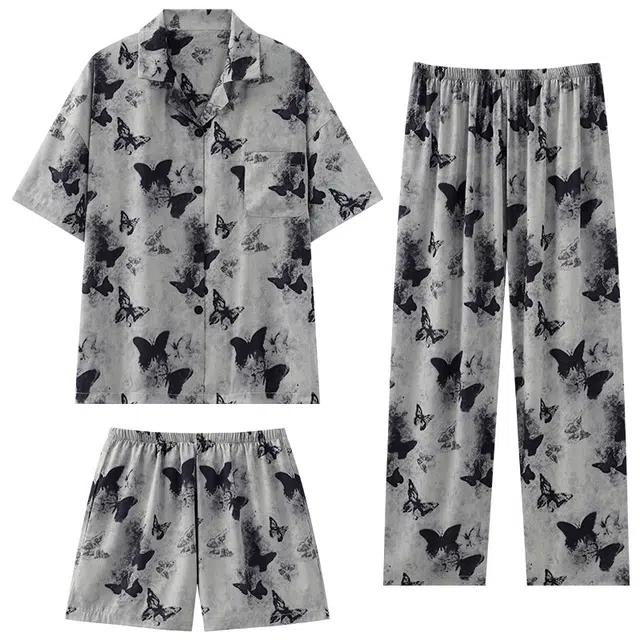 好福份 带胸垫时尚透气简约风格家居服睡衣套装 女款