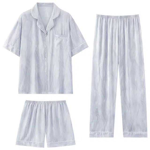 好福份 带胸垫时尚柔软舒适简约风格家居服睡衣套装 女款