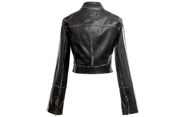 IMXS Retro Stripe Slim Leather Jacket