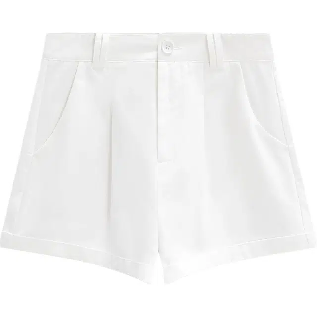 爱依服 简约纯色通勤百搭时尚休闲短裤 女款