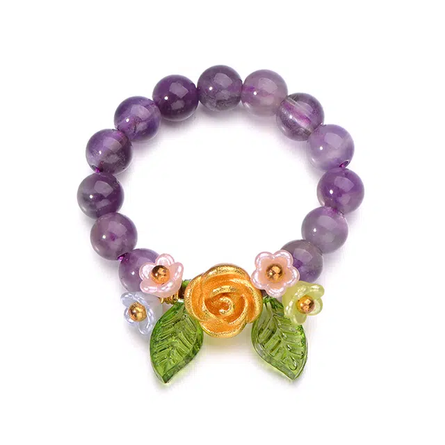 【九紫离火灵隐上上签】 喜宝春花 桃花灼灼国风纳福新中式天然 紫水晶 戒指 女款