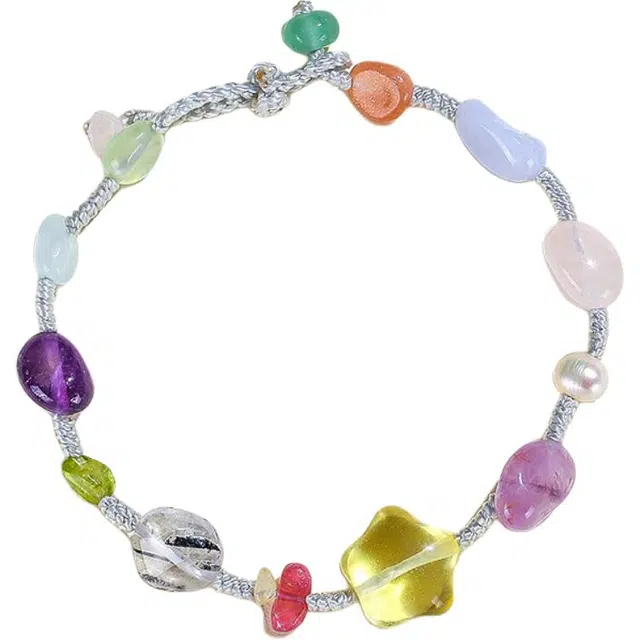 【青春季丨吉意满盈 正缘繁花】 饰之颜 甜美可爱国潮时尚 小众设计 招财 平安顺遂 转运 日常百搭精致天然 多色水晶 手串 女款