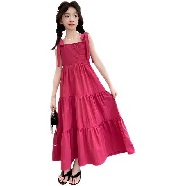 木木兔连衣裙 时髦洋气百搭宽松无袖 儿童款