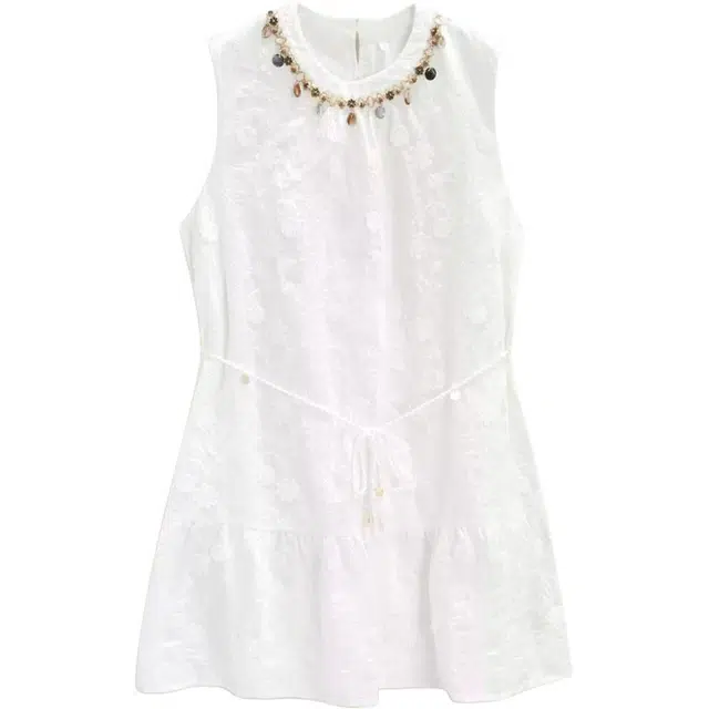 爱依服 夏季度假波西米亚风无袖挂脖领通勤背心 女款