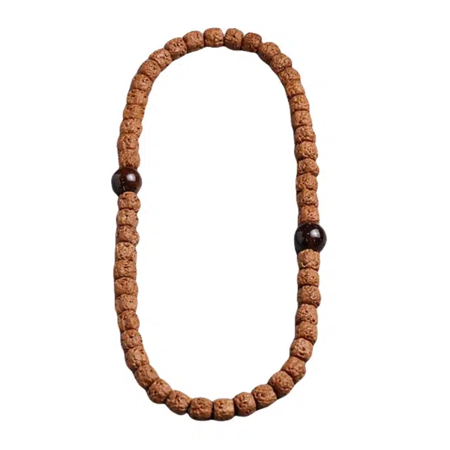 宣华意 中式国潮手持念佛珠精品尼泊尔原籽藏切盘玩三日红收藏级 金刚菩提 手串 男女同款情侣款