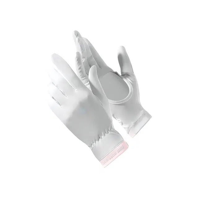 【专为汗手】 南极人 夏季防紫外线薄款透气镂空掌心户外开车骑行电动车上班遮阳冰丝凉感速干可触屏轻薄 锦纶 防晒手套 女款