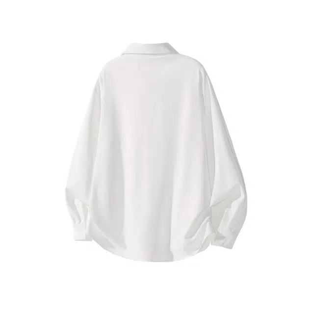 北极绒 凉感纯色简约宽松长袖衬衫 男款