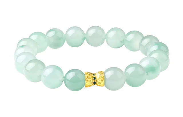 老庙 【吉祥如意】深翠雅串 新中式国风复古轻奢招财转运珠小众高级感显白手饰 非洲翠 手串 女款