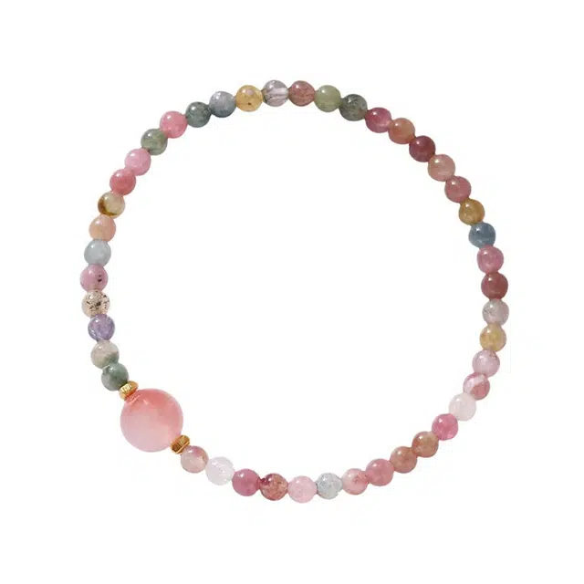 骊碧 【浪漫至上·彩虹天堂多色】春夏治愈系彩色小众弹力绳清新甜美高档浪漫有意义 琉璃 手串 女款