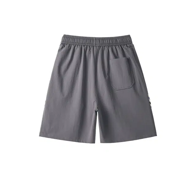 普鲁士多特蒙德 美式条纹轻薄五分织带运动休闲短裤 男女同款