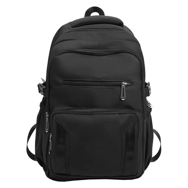 帕克熊 简约纯色 高级感舒适轻便大容量初高中大学生上课日常 尼龙 双肩包 男女同款情侣款 多色