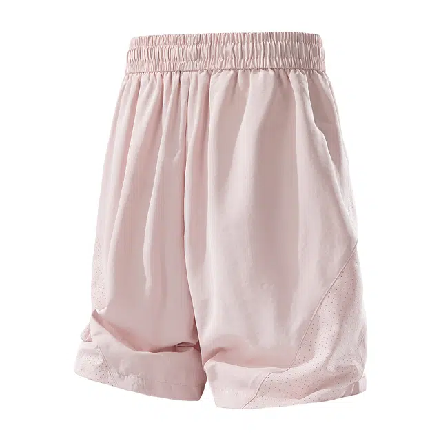 巴塞罗那足球俱乐部 美式凉感速干复古褶皱设计高街户外登山运动健身跑步五分高级感垂感清爽网眼设计透气日常通勤休闲短裤 男女同款