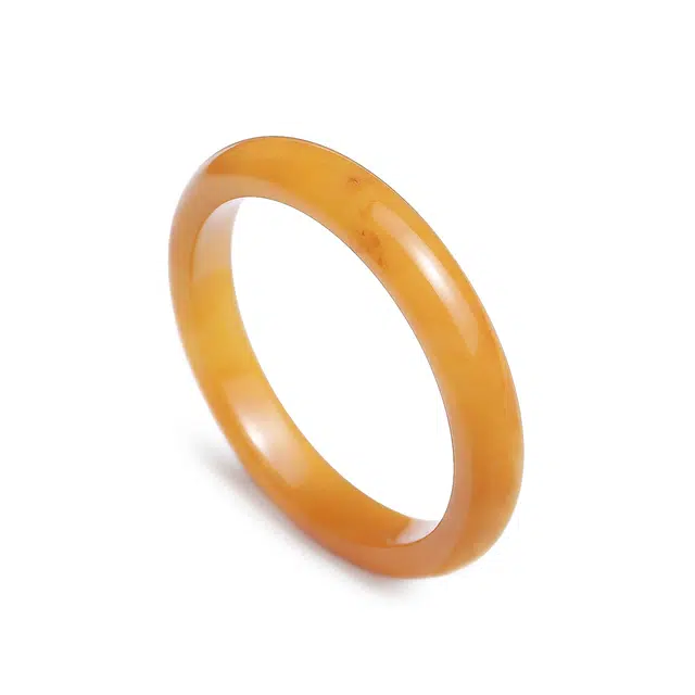 梨云暮雪 【高贵典雅】甄选金黄糖款  高透黄色气质  温婉  招财纳福  好运 黄龙玉 手镯 女款