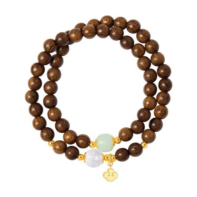 艾卡拉 如意复古高级感好运国风 金丝檀木 手串 男女同款情侣款