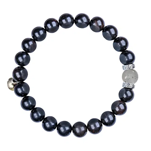 灵晔 新中式国潮百搭设计小众原创轻奢高级文玩小清新时尚百搭逢考必过升学上岸盘玩佛珠念珠转运#好运 黑檀 手串 男女同款情侣款