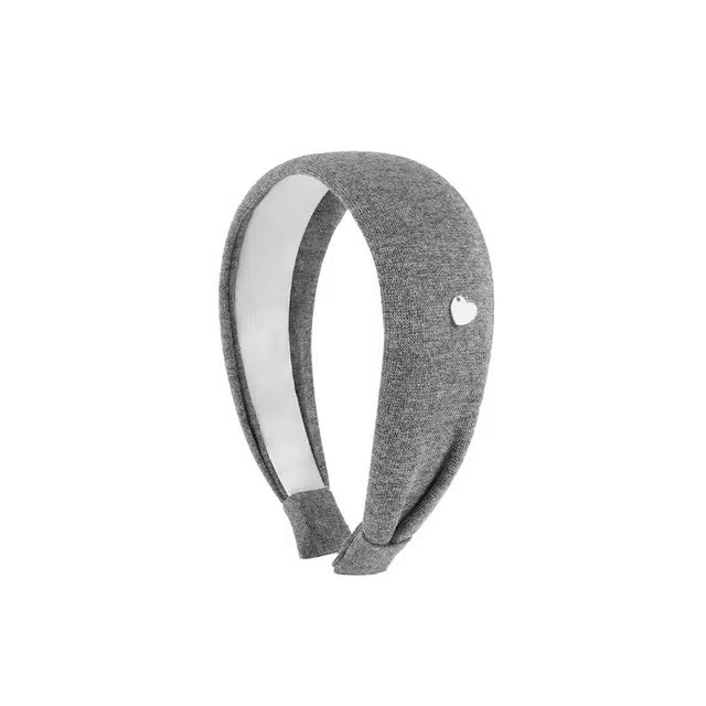 芒果饰品 纯色爱心加宽 针织、合金 发箍 女款