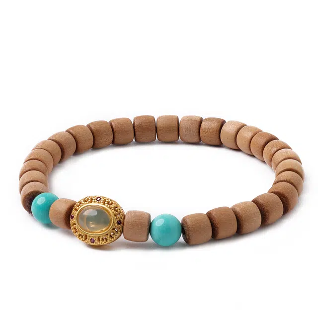 三檀小舍 老料 国风国潮新中式复古风 小众简约高级轻奢饰品配饰礼盒 檀木 手串 男女同款情侣款