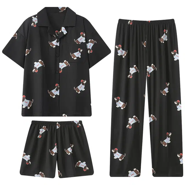 好福份 透气轻便休闲时尚舒适居家夏季睡衣套装 女款