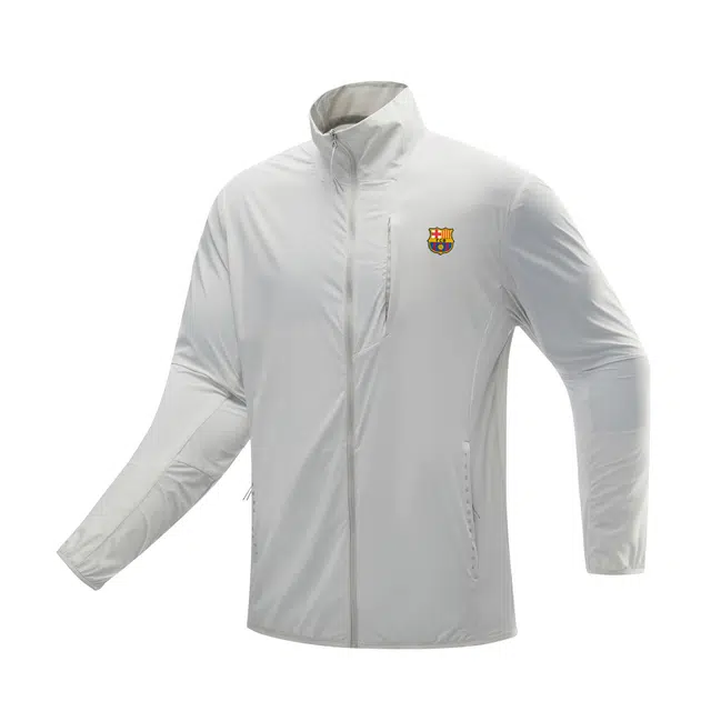 巴塞罗那足球俱乐部 美式户外运动骑行宽松休闲舒适都市通勤百搭立领长袖 速干透气防紫外线凉感防晒服 男女同款