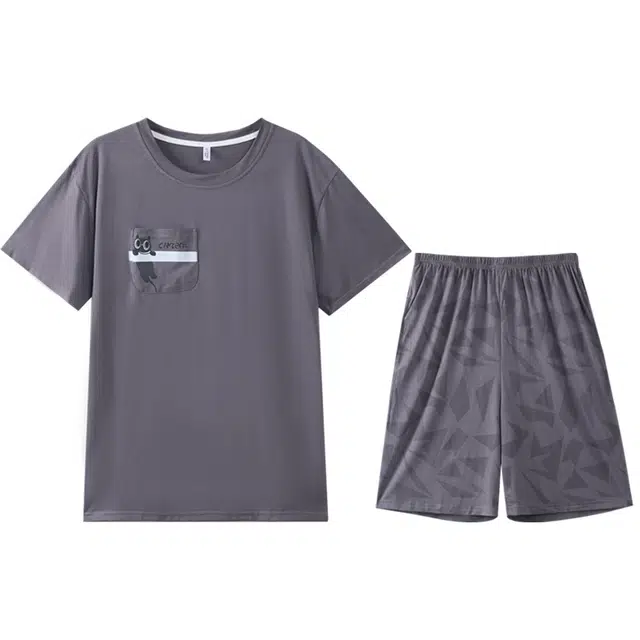 向薇 短袖圆领卡通动漫薄款休闲家居服夏季睡衣套装 男款