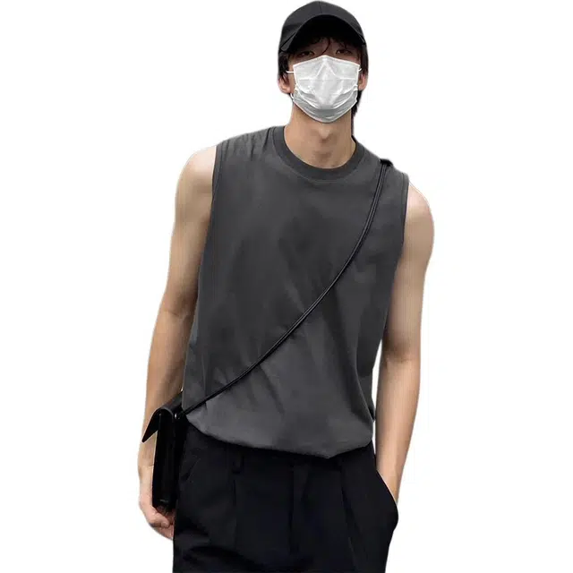 徐百货 坎肩外穿美式潮牌健身服内搭运动百搭速干无袖打底衫夏季背心 男女同款