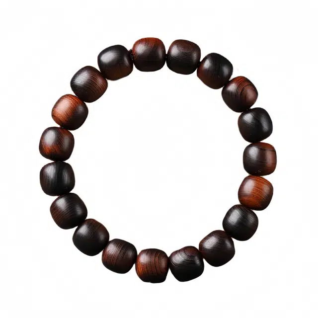 宣华意 黑油骨料 新中式国风简约文玩单圈盘玩 崖柏 木作手串 男女同款情侣款