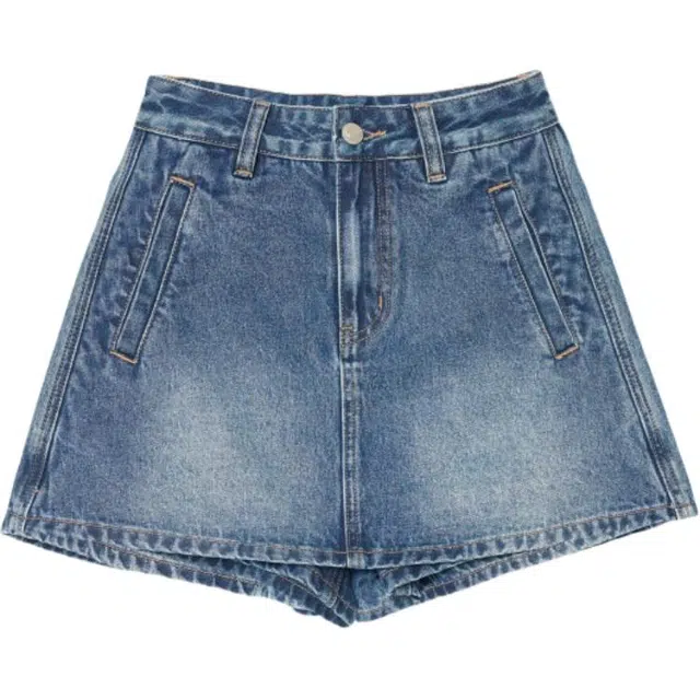 玫丝朵 学院风设计百搭高腰简约牛仔短裙 女款