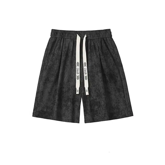 【dme】 潮牌裤子宽松五分裤百搭个性复古休闲短裤 男女同款
