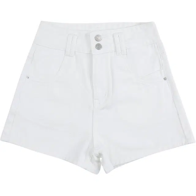 拾籍 复古简约设计宽松三分夏季薄款时尚百搭显瘦显腿长牛仔短裤 女款