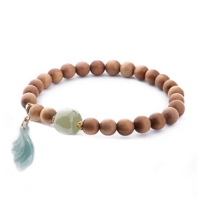 三檀小舍 老料檀香 国风国潮新中式复古风 小众简约高级轻奢饰品配饰礼盒 檀木 手串 女款