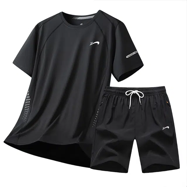 贵人鸟 冰丝凉爽轻薄透气弹力舒适时尚百搭休闲运动套装 男女同款