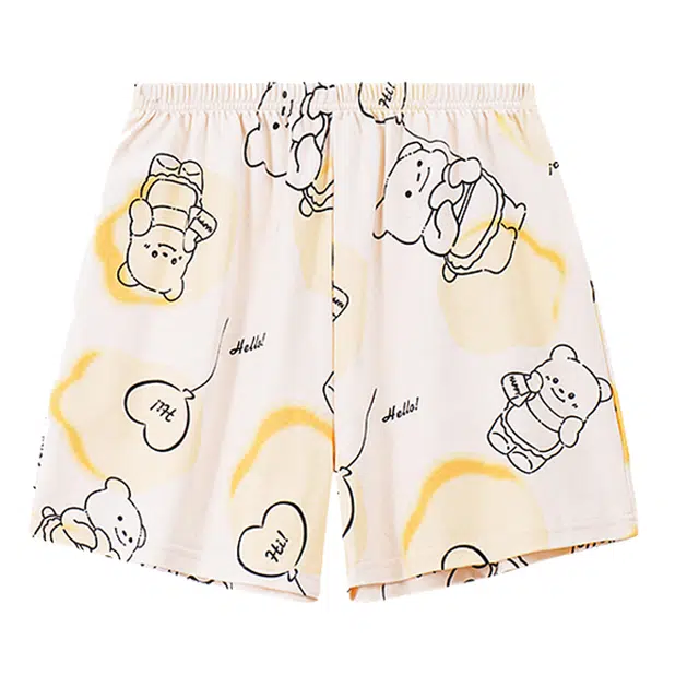 俞兆林 可爱呆萌小熊卡通柔软可外穿休闲舒适睡裤 女款