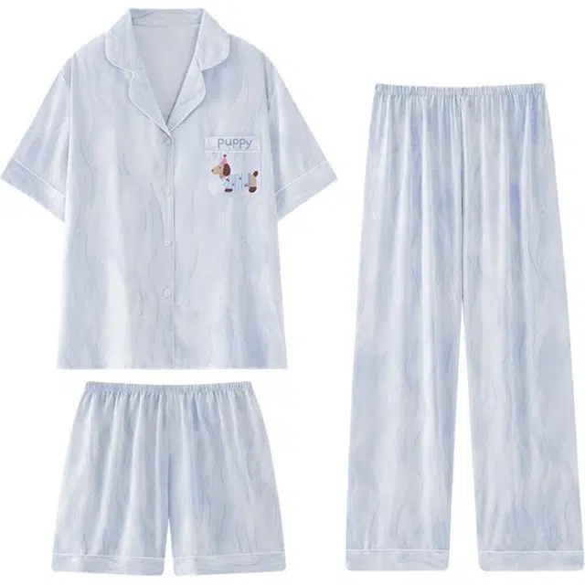 好福份 舒适透气简约轻便家居服夏季睡衣套装 女款