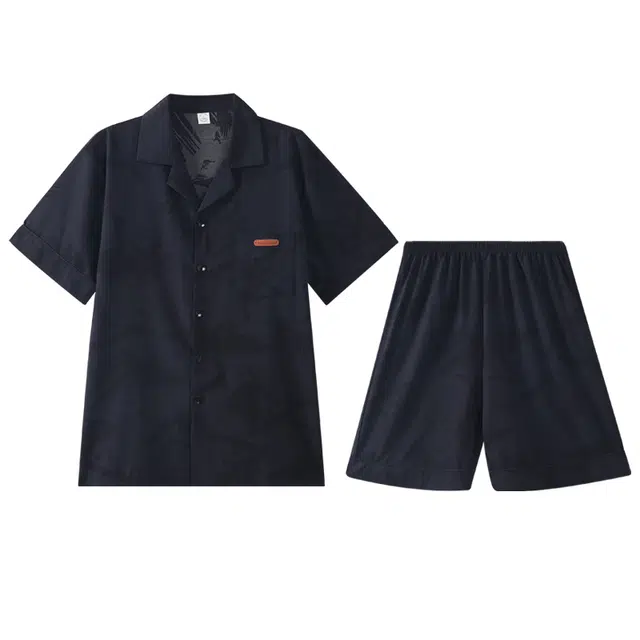 向薇 短袖五分裤薄款韩版夏季睡衣套装 男款