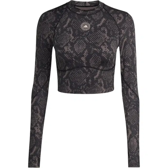 adidas Stella McCartney LONGSLEEVE CROP PRINTED T