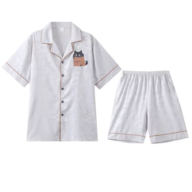 向薇 短袖薄款家居服五分裤夏季睡衣套装 男款