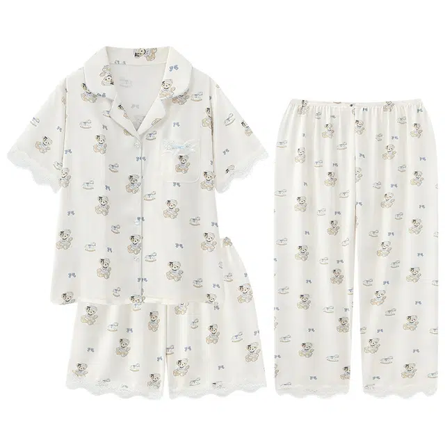 好福份 透气轻便设计家居服夏季睡衣套装 女款