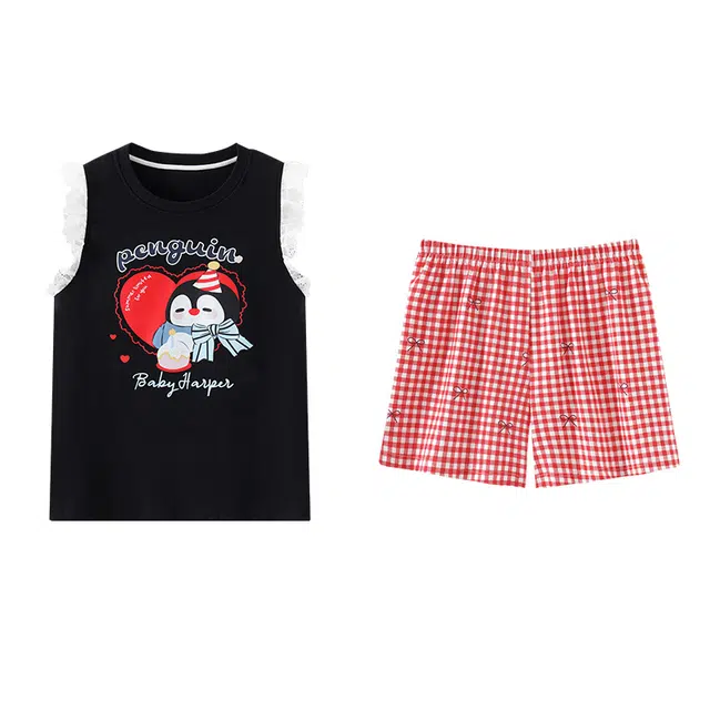 欧诗帛 背心甜美可爱可外穿宽松带胸垫家居服睡衣套装 女款