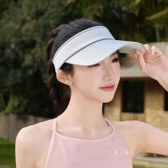 艾佳微 加长檐空户外外运动跑步骑车夏季出游遮阳 聚酯纤维 防晒帽 男女同款情侣款