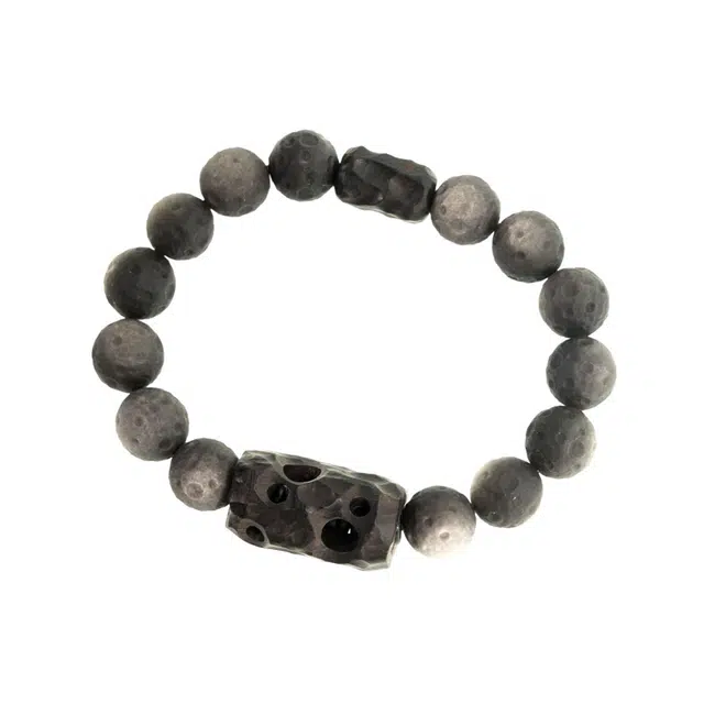 宣华意 新中式国风复古个性优雅气质 黑曜石 手串 男女同款情侣款