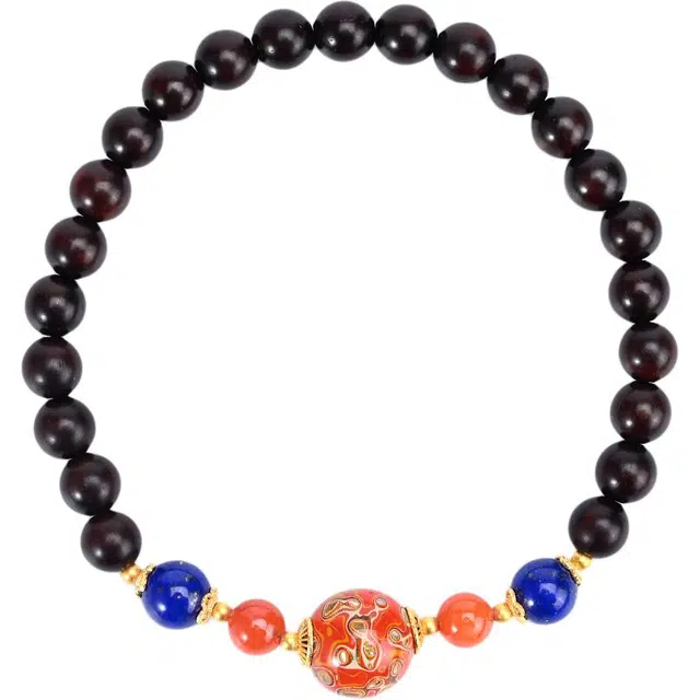 天纵 【十里红妆】新中式高端红木轻奢精致文玩佛珠 小众设计高级感 美学传承大漆珠转运珠 助学业事业上岸 前程似锦 紫檀属 手串 女款