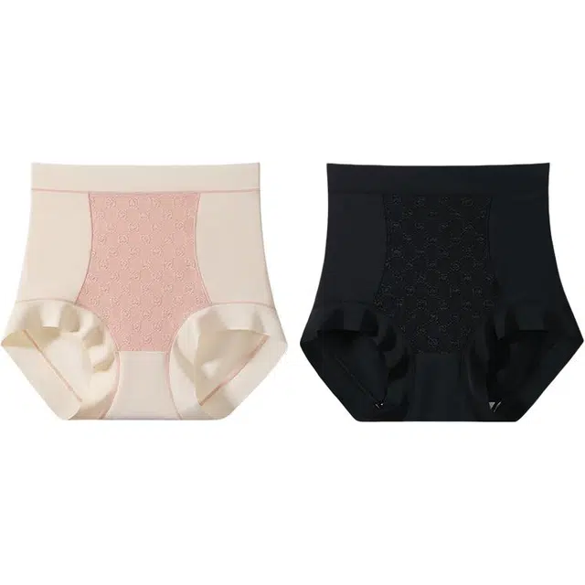 草本初色 无痕高腰收腹三角高弹抑菌塑形内裤 女款 组合装