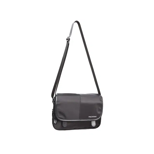 木林森 高级感复古日常通勤百搭 尼龙 单肩包 男女同款情侣款 黑色
