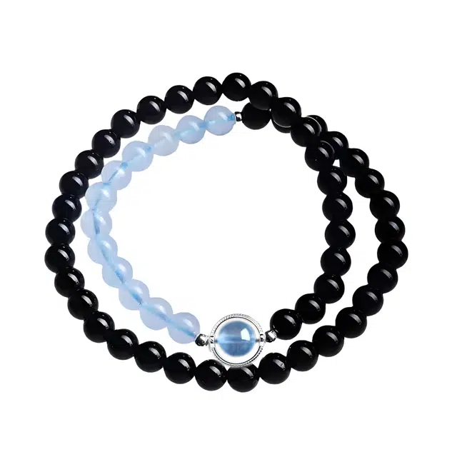 灵晔 新中式国潮单圈文玩佛珠轻奢高级感小众百搭设计时尚转运珠招财纳福上岸平安顺遂财源广进#好运连连 黑檀 手串 男女同款情侣款