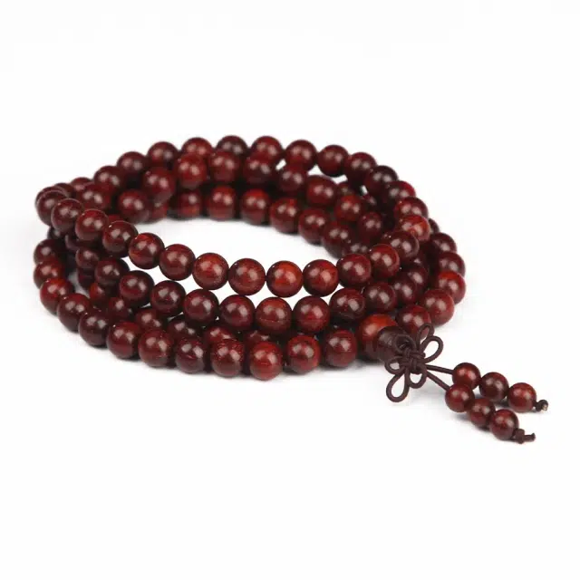 【老料高油性饱满圆润】 艾卡拉 国风设计手工打磨串珠转运珠文玩 水逆退散#好运 血檀 手串 男女同款情侣款