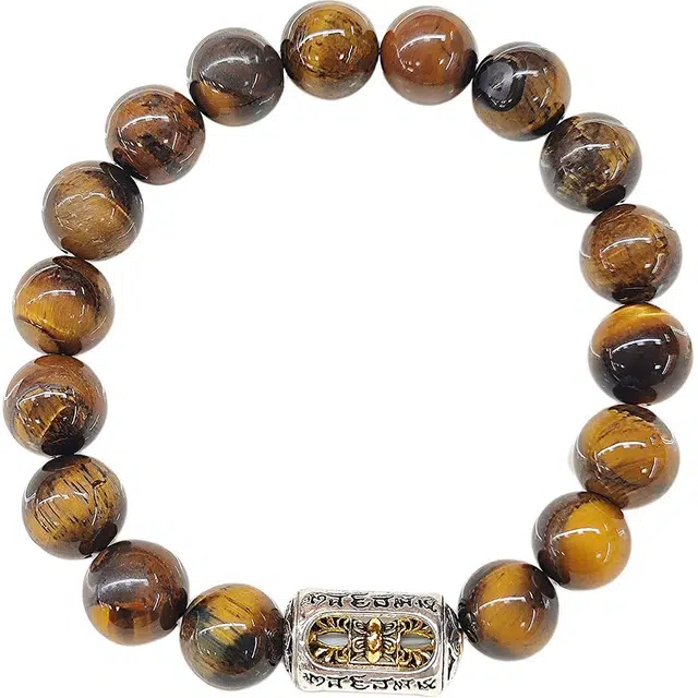 得笙陌 六字箴言金刚杵转运复古处理 虎眼石 手串 男女同款情侣款