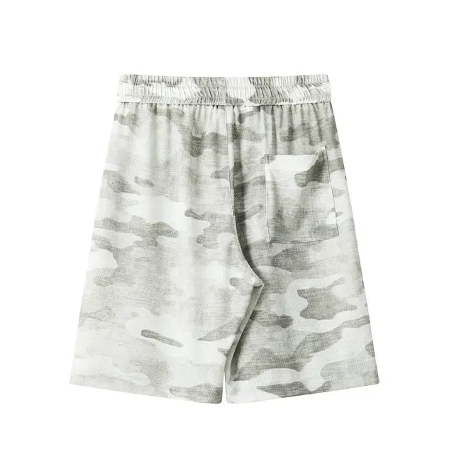煦加 美式复古扎染潮牌设计感网眼透气宽松百搭运动休闲短裤 男女同款