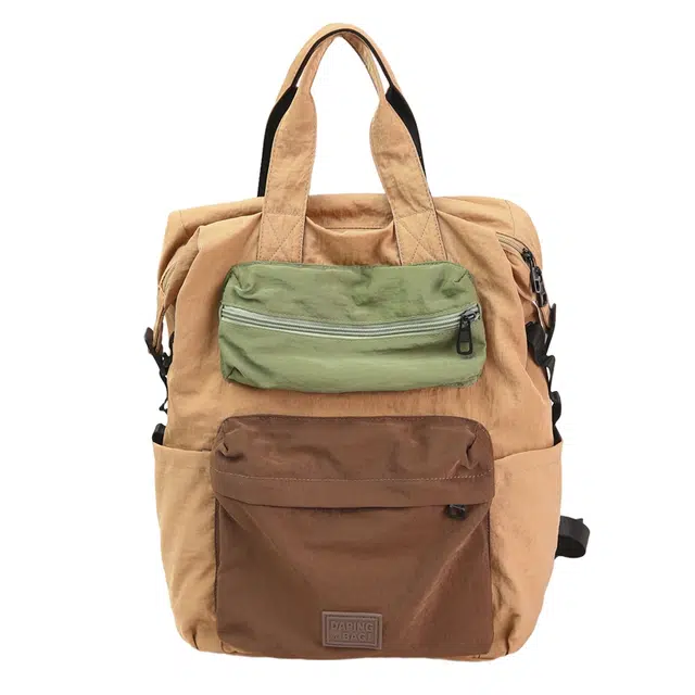 笛贝嘉 初中生高中生旅行背包轻便防水手提简约 尼龙 双肩包 男女同款情侣款 多色