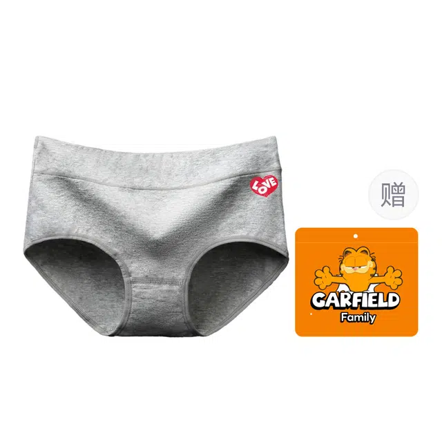 加菲猫家族 中腰透气柔软棉纯色三角大码内裤 女款 组合装