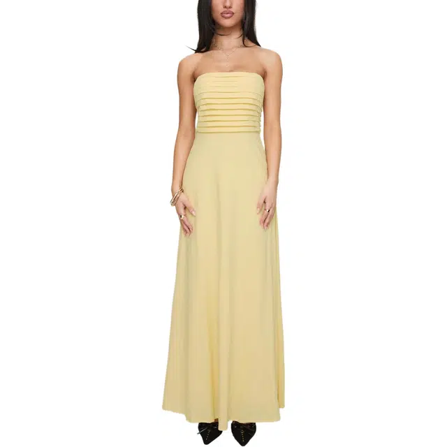 PRINCESS POLLY Anamaria Strapless Maxi Dress